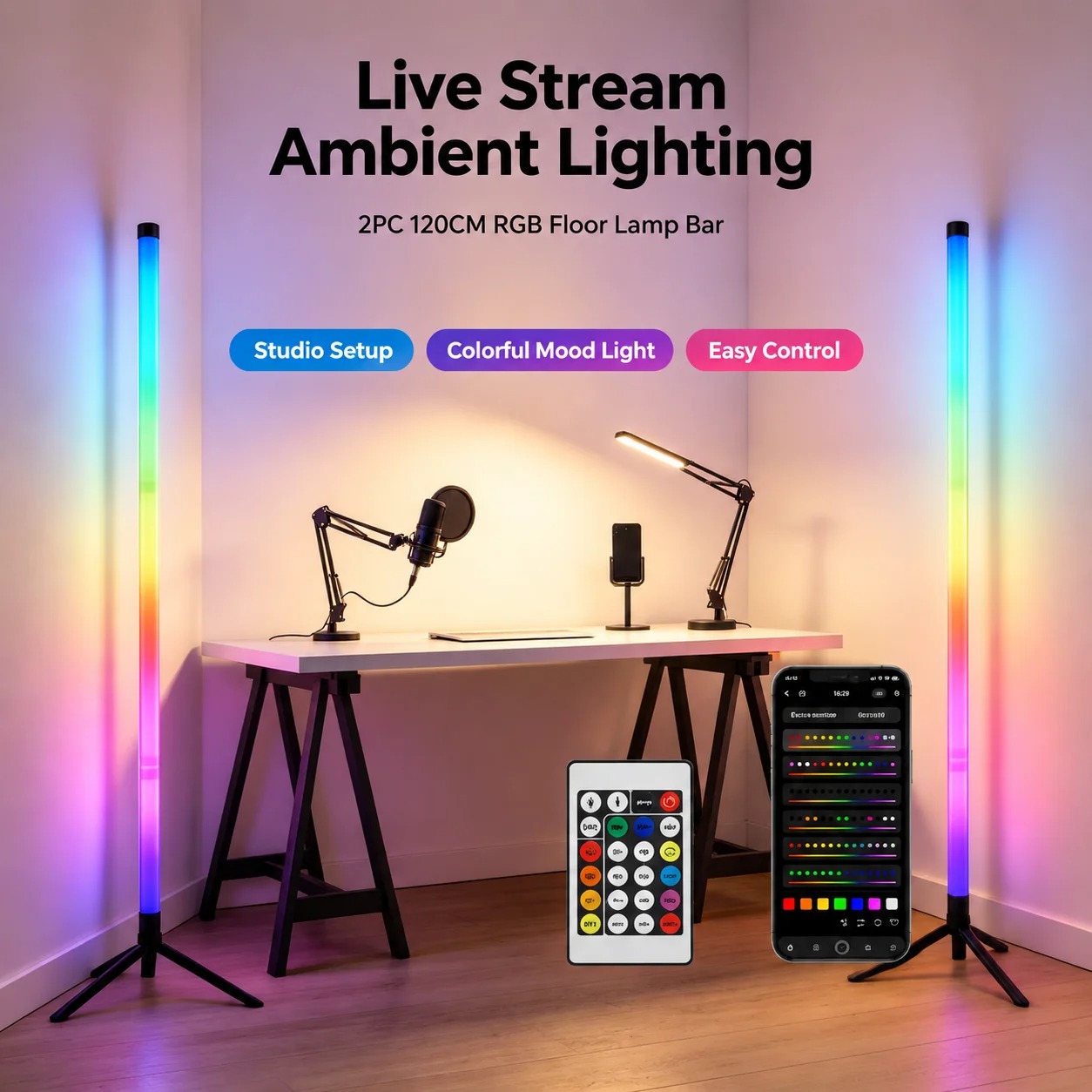 2 Pezzi Lampada da Terra RGB 1 - Esports & Gaming Optics Gmbh recensione e prezzo